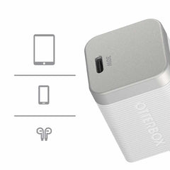 OtterBox Premium Pro Wall Charger 30W USB-C Power Delivery GaN Lunar Light (White)