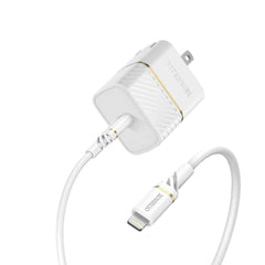 OtterBox Premium Fast Charge Power Delivery Wall Charger 20W with Lightning 3.3ft White