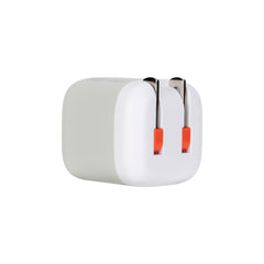 Ventev Mini Wall Charger USB-C  20W Power Delivery and USB-C to Lightning Cable 3.3ft White