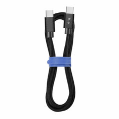 Blu Element Braided Charge/Sync USB-C to USB-C Cable 10ft Black 60W