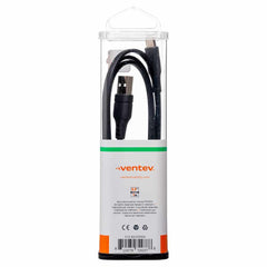 Ventev ChargeSync Flat USB-C Cable 3.3ft Black