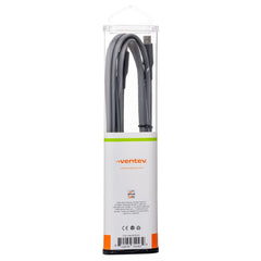 Ventev ChargeSync Flat USB-C to USB-C Cable 6ft Gray