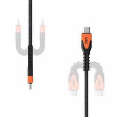 UAG Rugged Kevlar Core USB-C to USB-C Charge/Sync Cable 5ft Black/Orange