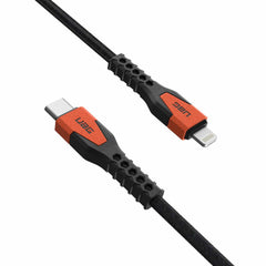 UAG Rugged Kevlar Core USB-C to Lightning Charge/Sync Cable 5ft Black/Orange