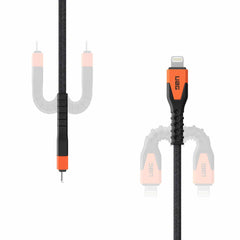 UAG Rugged Kevlar Core USB-C to Lightning Charge/Sync Cable 5ft Black/Orange