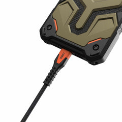 UAG Rugged Kevlar Core USB-C to Lightning Charge/Sync Cable 5ft Black/Orange