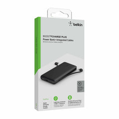 Belkin BoostCharge Plus Power Bank + Integrated Cables Black