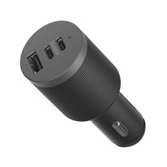 OtterBox Premium Pro Dual USB-C Car Charger with Extra USB-A 72W (USB-C 30WX2 + USB-A 12W) Nightshade (Black)