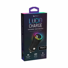 Helix/Retrak Lucid Charge LED Car Charger Multi-Color