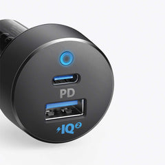 Anker 35W Car Charger 2-Port USB-A/USB-C with USB-C Cable Black