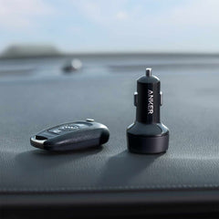 Anker 35W Car Charger 2-Port USB-A/USB-C with USB-C Cable Black