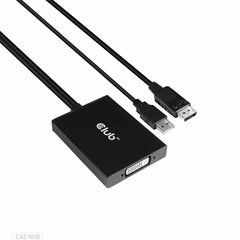 Club3D DisplayPort to Dual Link DVI-I Dual Link Active Adapter MAX RES 4K30HZ Black