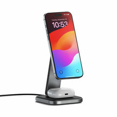 Satechi 2-In-1 Foldable Qi2 Wireless Charging Stand Space Grey