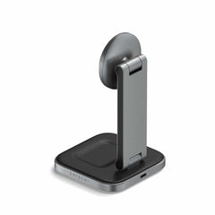 Satechi Aluminum 2-in-1 Magnetic Qi Wireless Charging Stand Space Grey