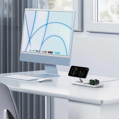 Anker MagGo Qi2 3-in-1 Pad 15W Wireless Charging Station White