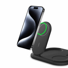 Belkin Qi2 3-in-1 Magnetic Wireless Charging Stand Black