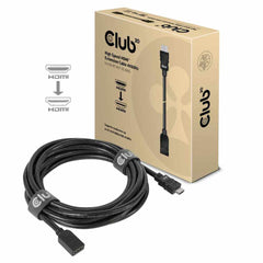 Club3D High Speed HDMI 4K60HZ Extension Cable 5m/16.4ft Male/Female 26 AWG Adapter Black