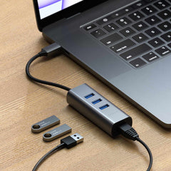 Satechi USB-C 2-in-1 Hub with Ethernet Space Gray