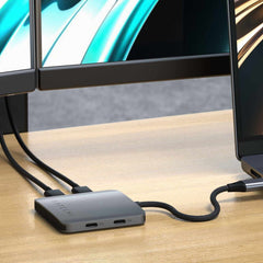 Satechi 4-Port USB-C Hub with PD Adapter Space Grey