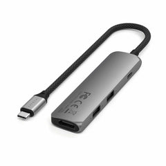 Satechi 4-in-1 USB-C Slim Multiport Adapter 4K Space Gray