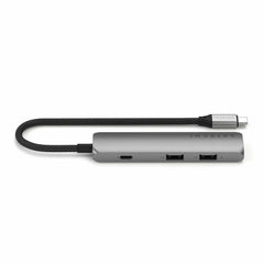 Satechi 4-in-1 USB-C Slim Multiport Adapter 4K Space Gray