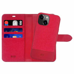 Blu Element Folio 2 in 1 Case Dark Red for iPhone 16e/15/14/13