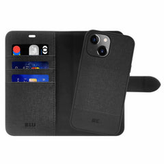 Blu Element Folio 2 in 1 Case with MagSafe Black for iPhone 16e/15/14/13