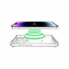 ITSKINS Supreme_R Clear MagSafe Case Transparent White Print for iPhone 15 Pro