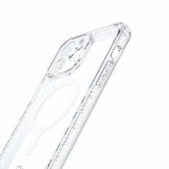 ITSKINS Supreme_R Clear MagSafe Case Transparent White Print for iPhone 15 Pro