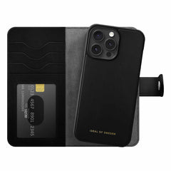 Ideal of Sweden Magnet Wallet+ Black for iPhone 15 Pro Max