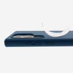 Avana Velvet Case Dark Blue Compatible w/MagSafe for Samsung Galaxy S24 Ultra