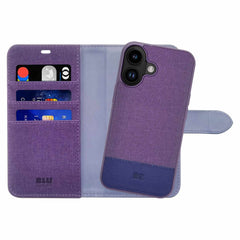 Blu Element Folio 2 in 1 Case Deep Purple for iPhone 16