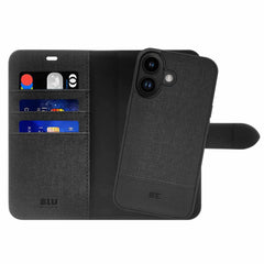 Blu Element Folio 2 in 1 w/MagSafe Case Black for iPhone 16