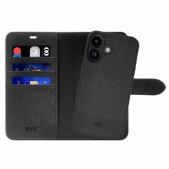 Blu Element Folio 2 in 1 w/MagSafe Case Black for iPhone 16 Plus