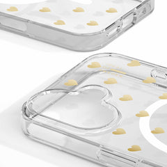 Ideal of Sweden Clear Case Mid MagSafe Golden Hearts for iPhone 16