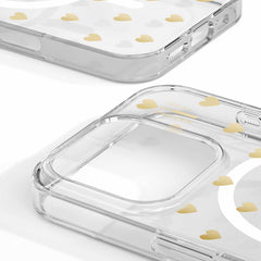 Ideal of Sweden Clear Case Mid MagSafe Golden Hearts for iPhone 16 Pro