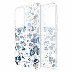 Kate Spade Protective Hardshell Case Flowerbed Blue with Gems for Samsung Galaxy S24 FE