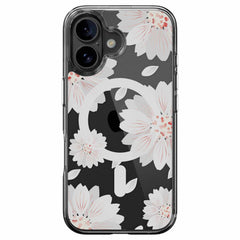 SwitchEasy Style MagSafe Case White Flower for iPhone 16