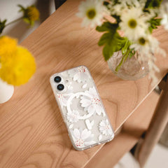 SwitchEasy Style MagSafe Case White Flower for iPhone 16 Plus