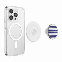 PopSockets PopGrip for MagSafe Round with Adapter Ring Nautical Stripe