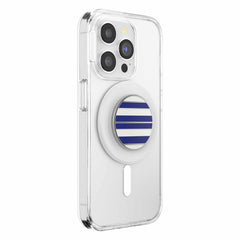 PopSockets PopGrip for MagSafe Round with Adapter Ring Nautical Stripe