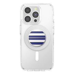 PopSockets PopGrip for MagSafe Round with Adapter Ring Nautical Stripe