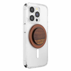 PopSockets PopGrip for MagSafe Round with Adapter Ring Olive Wood