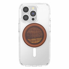 PopSockets PopGrip for MagSafe Round with Adapter Ring Olive Wood