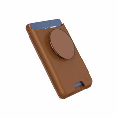 PopSockets Softgoods PopWallet+ for MagSafe with Adapter Cognac