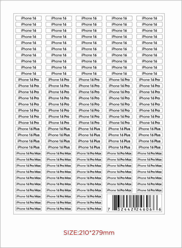 Bulk Packaging Stickers (mix of 154 labels per unit ordered) new iPhone 2024 series