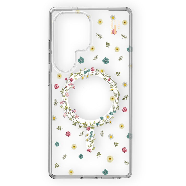 Ideal of Sweden Clear Case Mid Compatible w/MagSafe Petite Floral for Samsung Galaxy S25 Ultra