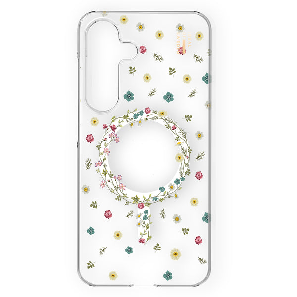 Ideal of Sweden Clear Case Mid Compatible w/MagSafe Petite Floral for Samsung Galaxy S25