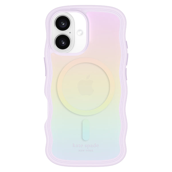 Kate Spade Wavy Case w/MagSafe Opal Iridescent for iPhone 16