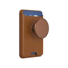 PopSockets Softgoods PopWallet+ for MagSafe with Adapter Cognac